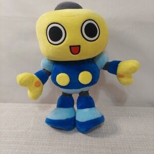 Mega Man Servbot Plush Capcom Video Game Collectible Blue Yellow Robot 11"